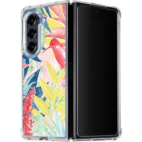 Spring Bird of Paradise Galaxy Z Fold5 5G Clear Case