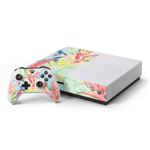 Spring Bird of Paradise Xbox One S Console and Controller Bundle Skin
