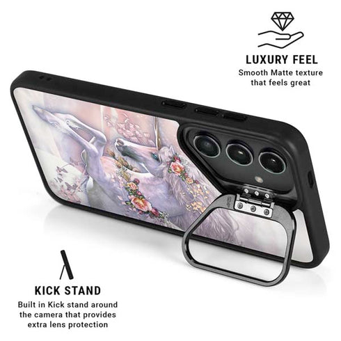 Spring Flight Unicorn by Laurie Prindle Galaxy S25 Kickstand Case