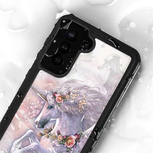 Spring Flight Unicorn by Laurie Prindle Galaxy S24 Plus Waterproof Case
