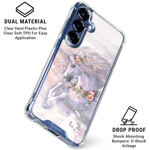 Spring Flight Unicorn by Laurie Prindle Galaxy S25 Clear Case