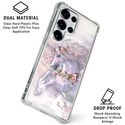 Spring Flight Unicorn by Laurie Prindle Galaxy S25 Ultra Clear Case