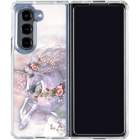 Spring Flight Unicorn by Laurie Prindle Galaxy Z Fold5 5G Clear Case
