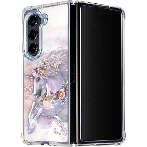 Spring Flight Unicorn by Laurie Prindle Galaxy Z Fold5 5G Clear Case