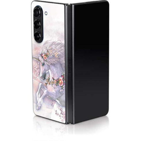 Spring Flight Unicorn by Laurie Prindle Galaxy Z Fold5 5G Skin