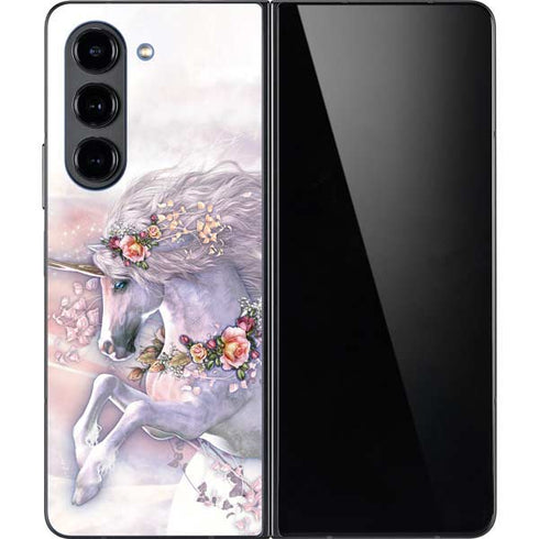 Spring Flight Unicorn by Laurie Prindle Galaxy Z Fold5 5G Skin