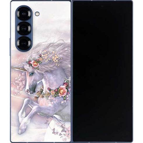 Spring Flight Unicorn by Laurie Prindle Galaxy Z Fold6 Skin