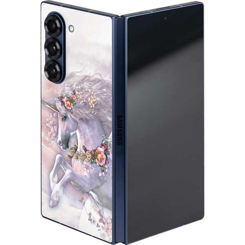 Spring Flight Unicorn by Laurie Prindle Galaxy Z Fold6 Skin