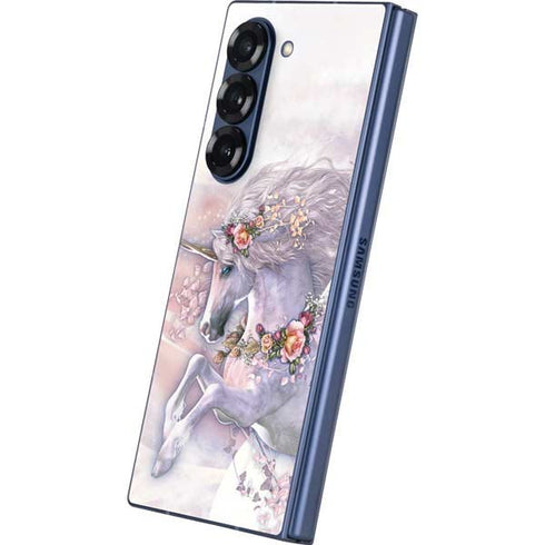 Spring Flight Unicorn by Laurie Prindle Galaxy Z Fold6 Skin