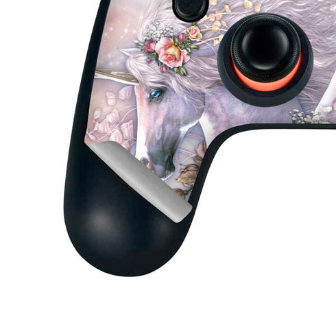 Spring Flight Unicorn by Laurie Prindle Google Stadia Controller Skin