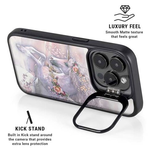 Spring Flight Unicorn by Laurie Prindle iPhone 14 Pro Max Kickstand Case