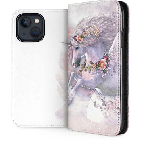 Spring Flight Unicorn by Laurie Prindle iPhone 15 Plus Folio Case