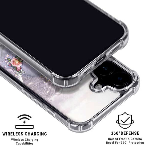 Spring Flight Unicorn by Laurie Prindle iPhone 16 Plus Clear Case