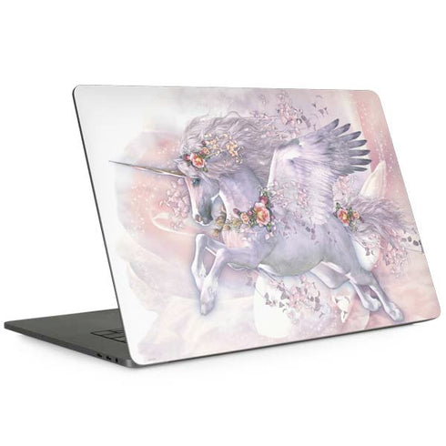 Spring Flight Unicorn by Laurie Prindle MacBook Skins