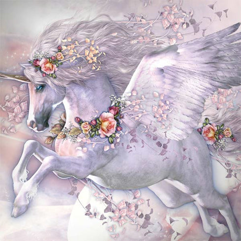 Spring Flight Unicorn by Laurie Prindle MacBook Skins