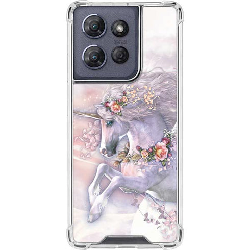 Spring Flight Unicorn by Laurie Prindle Moto G 5G (2025) Clear Case