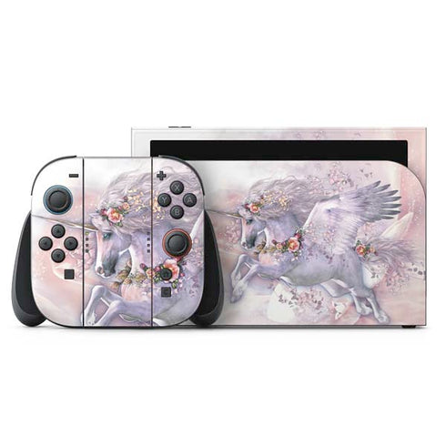 Spring Flight Unicorn by Laurie Prindle Nintendo Switch 2 (2025) with Joy-Con Skin