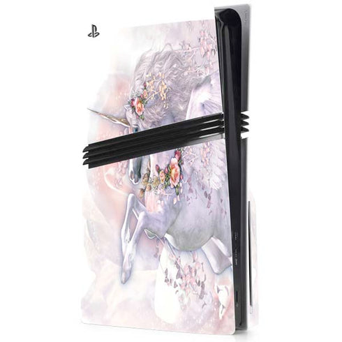 Spring Flight Unicorn by Laurie Prindle PS5 Pro Disk Console Skin