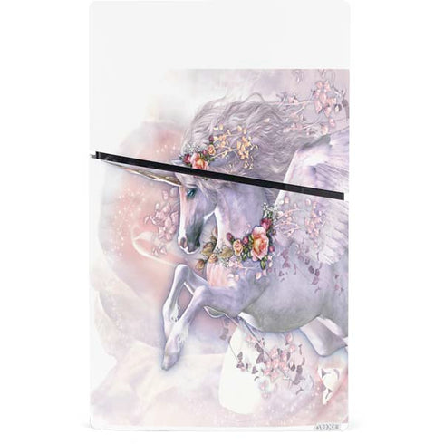 Spring Flight Unicorn by Laurie Prindle PS5 Slim Digital Edition Console Skin