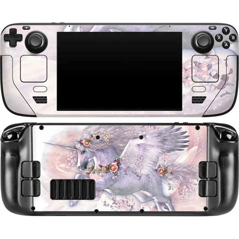 Spring Flight Unicorn by Laurie Prindle Steam Deck Handheld Gaming Computer OLED Skin