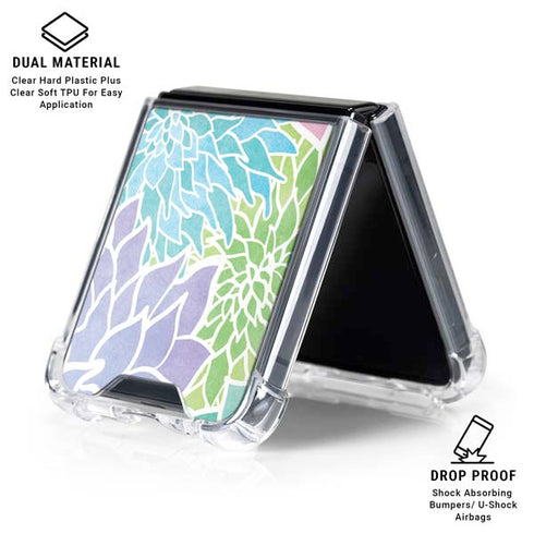 Spring Flowers Galaxy Z Flip7 Clear Case