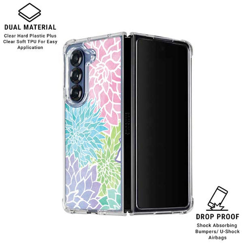 Spring Flowers Galaxy Z Fold7 Clear Case