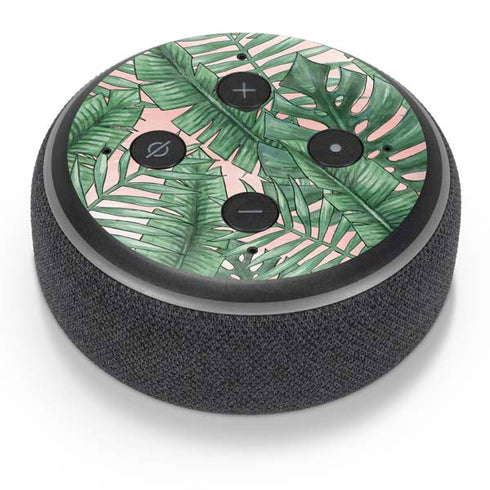 Spring Palm Leaves Amazon Echo Dot Skin
