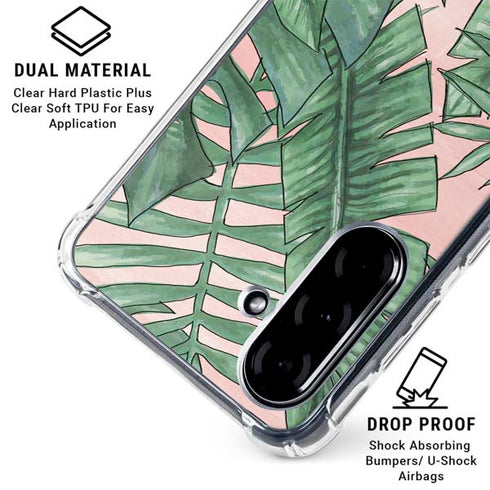 Spring Palm Leaves Galaxy A36 5G Clear Case