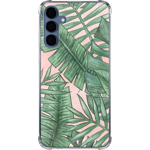 Spring Palm Leaves Galaxy A55 5G Clear Case