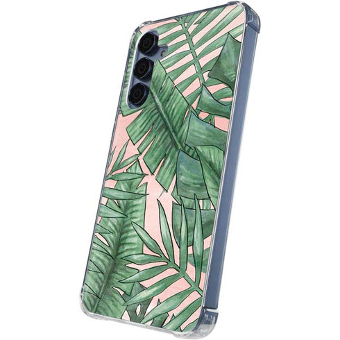 Spring Palm Leaves Galaxy A55 5G Clear Case