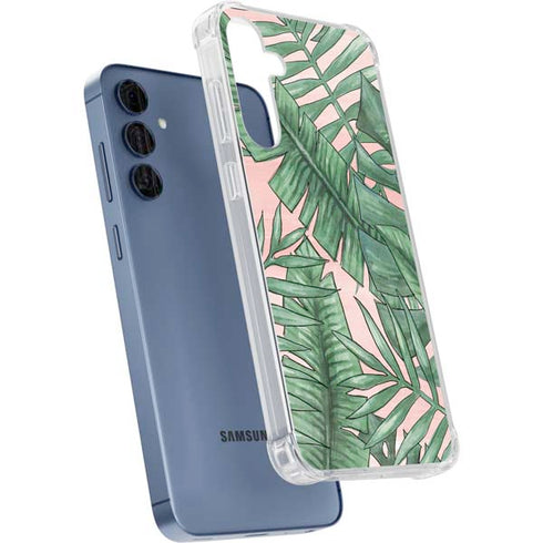 Spring Palm Leaves Galaxy A55 5G Clear Case