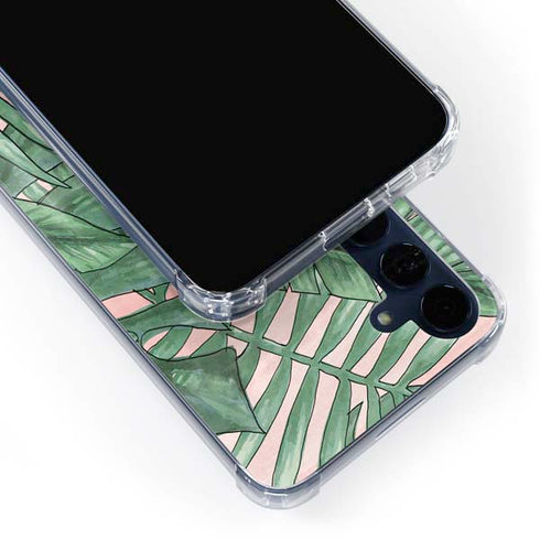 Spring Palm Leaves Galaxy A55 5G Clear Case