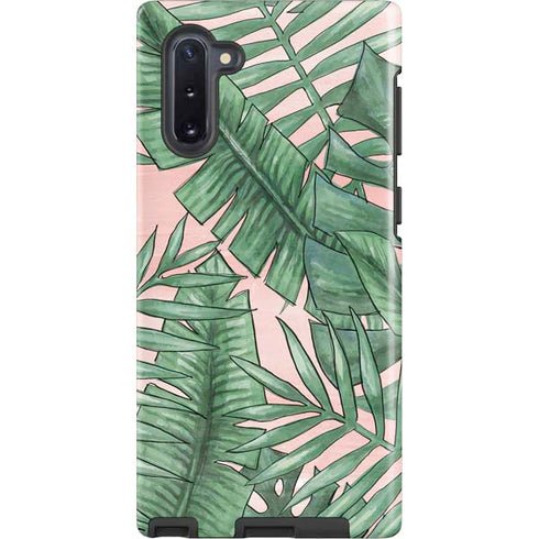 Spring Palm Leaves Galaxy Cases
