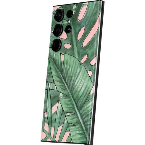 Spring Palm Leaves Galaxy Skins