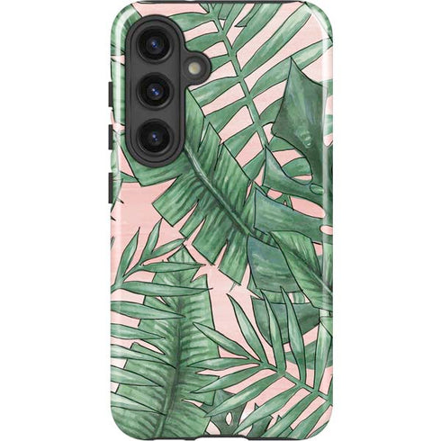 Spring Palm Leaves Galaxy S25 Impact Case