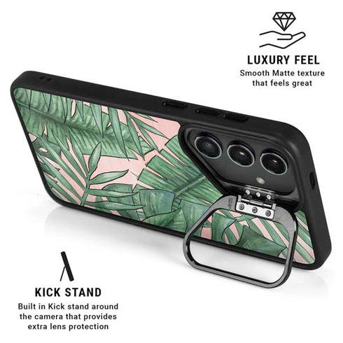 Spring Palm Leaves Galaxy S24 Kickstand Case