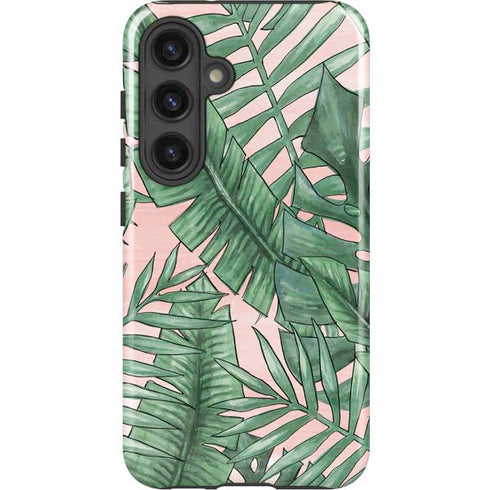 Spring Palm Leaves Galaxy S25 Plus Impact Case