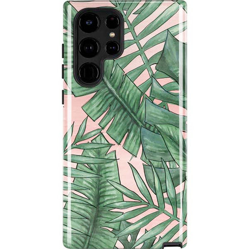 Spring Palm Leaves Galaxy Cases
