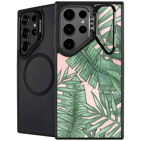 Spring Palm Leaves Galaxy S25 Ultra Kickstand Case