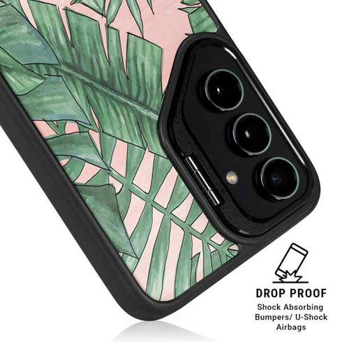 Spring Palm Leaves Galaxy S25 Ultra Kickstand Case