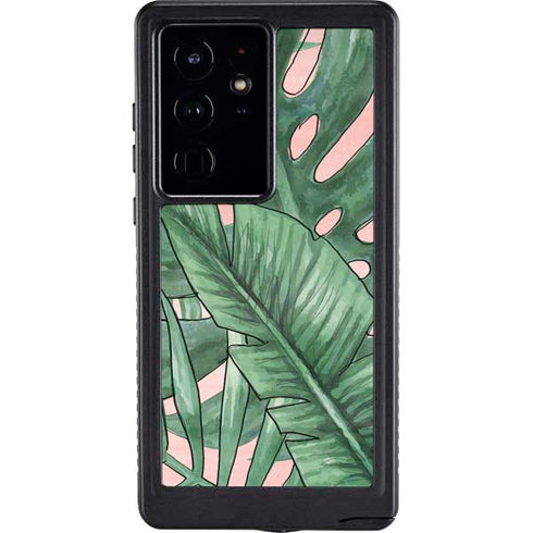 Spring Palm Leaves Galaxy S24 Ultra Waterproof Case