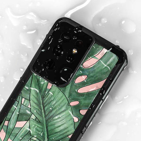 Spring Palm Leaves Galaxy S24 Ultra Waterproof Case