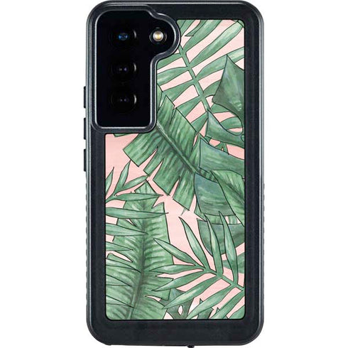 Spring Palm Leaves Galaxy S24 Waterproof Case