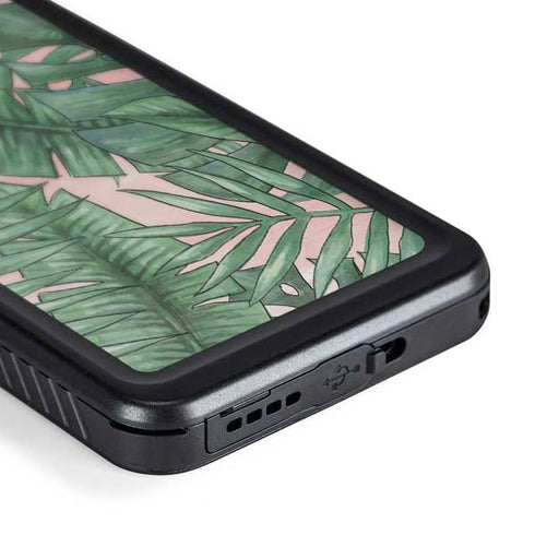 Spring Palm Leaves Galaxy S24 Waterproof Case