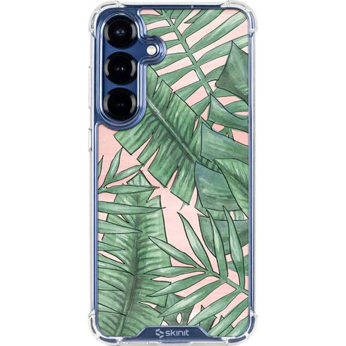 Spring Palm Leaves Galaxy S25 Clear Case