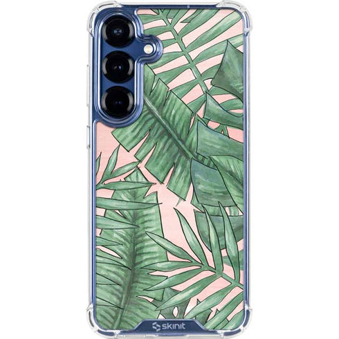 Spring Palm Leaves Galaxy S25 Plus Clear Case
