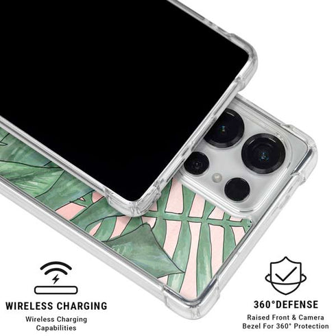 Spring Palm Leaves Galaxy S25 Ultra Clear Case