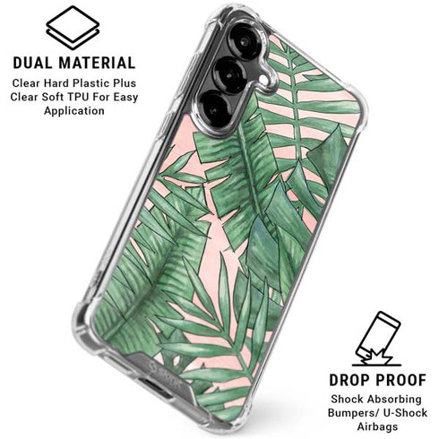 Spring Palm Leaves Galaxy S26 Clear Case