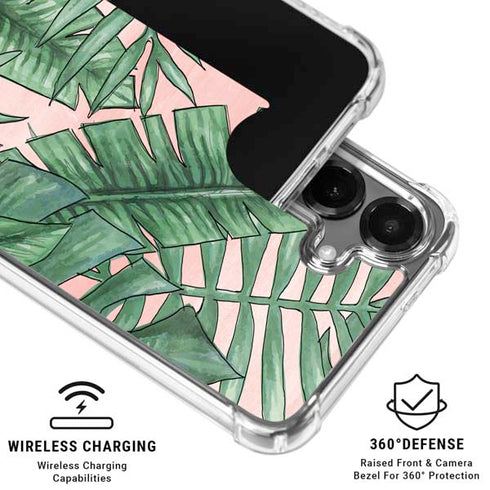 Spring Palm Leaves Galaxy S26 Plus Clear Case