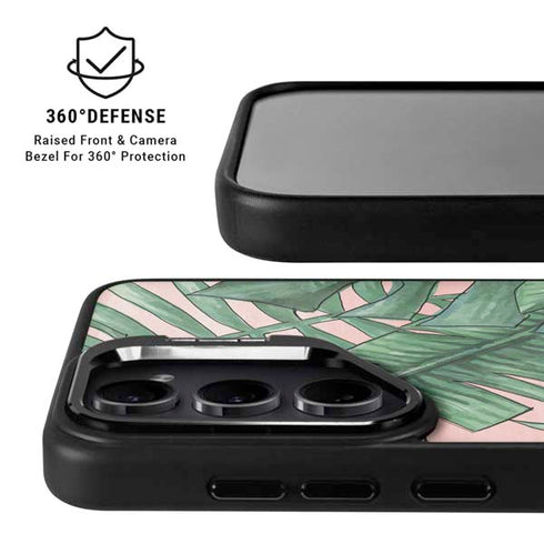 Spring Palm Leaves Galaxy S26 Plus Kickstand Case